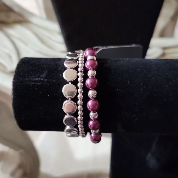 Purple and Silver Jewelry Set - Picture 4 of 6